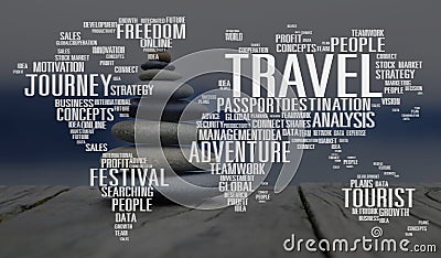 Travel Explore Global Destination Trip Adventure Concept Stock Photo