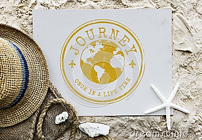 Travel Explore World Journey Stamp Concept Stock Photo
