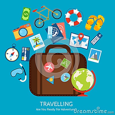 Travel flat concept Vector Illustration