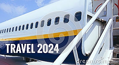 Travel 2024 Flights Text Heading Illustration Stock Photo