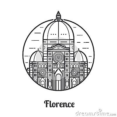 Travel Florence Icon Vector Illustration