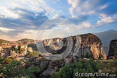 Travel in Greece. Famous Meteora, Kalabaka, Greece Stock Photo