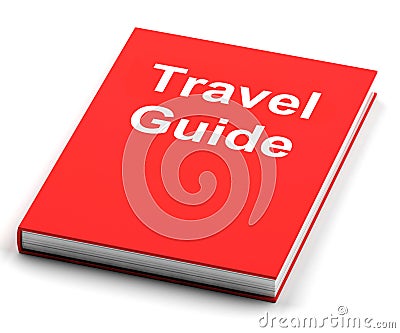 Travel Guide Book Shows Information About Travels Stock Photo