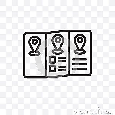 Travel guide vector linear icon isolated on transparent background, Travel guide transparency concept can be used for web and mobi Vector Illustration