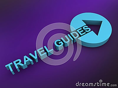 travel guides on purple Stock Photo