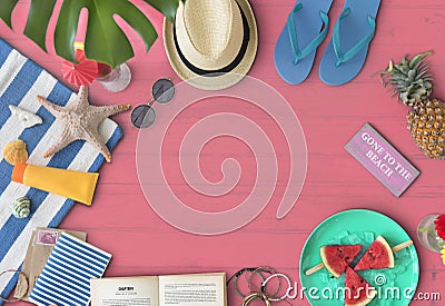 Travel Holiday Vacation Summer Coast Beach Sea Concept Stock Photo