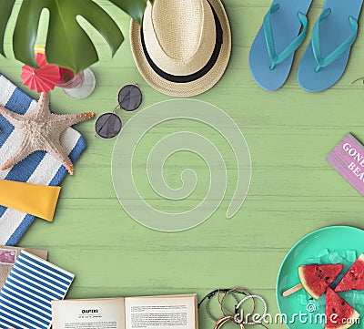 Travel Holiday Vacation Summer Coast Beach Sea Concept Stock Photo