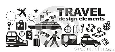 Travel icon set Vector Illustration