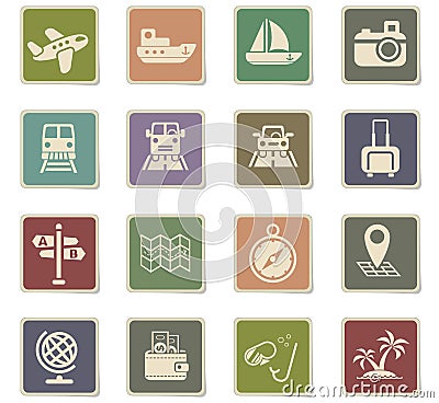 Travel icon set Vector Illustration