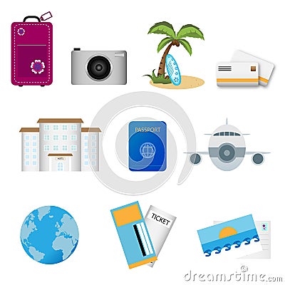 Travel icons Vector Illustration