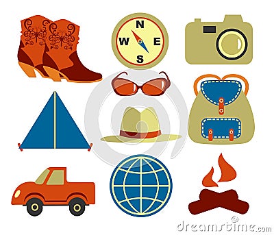 Travel icons Vector Illustration