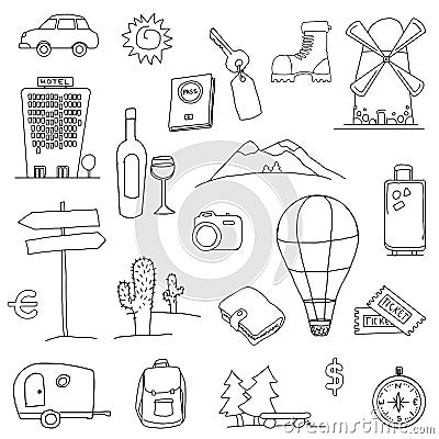 Travel icons Vector Illustration