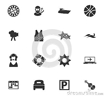 Travel icons set Stock Photo