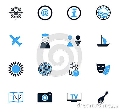 Travel icons set Stock Photo