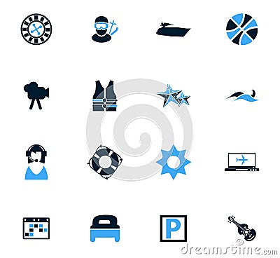 Travel icons set Stock Photo