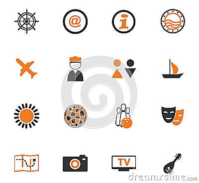 Travel icons set Stock Photo