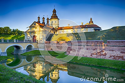 Travel Ideas and Concepts. One of The Gates of Nesvizh Castle Stock Photo