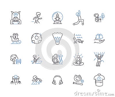 Travel industry outline icons collection. Tourism, Trips, Vacations, Journey, Adventure, Cruise, Airfare vector and Vector Illustration