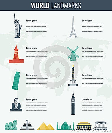 Travel infographic. Infographics for business, web sites, presentations, advertising. Travel and Tourism concept. Vector Vector Illustration