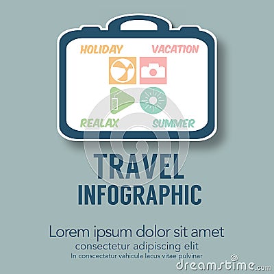 Travel infographic scheme abstract picture Stock Photo