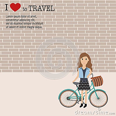 Travel infographics.Hipster Tourist Vector Illustration