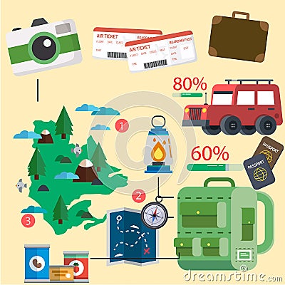 Travel information graphics Vector Illustration