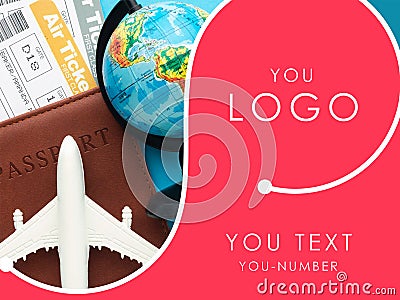 Travel instagram posts with brush strokes Free Vector Vector Illustration