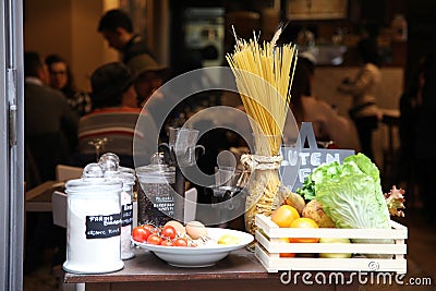 Travel Italy: still-life with local food Stock Photo