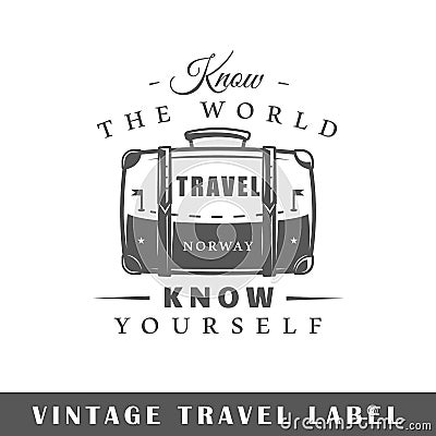 Travel label template Vector Illustration