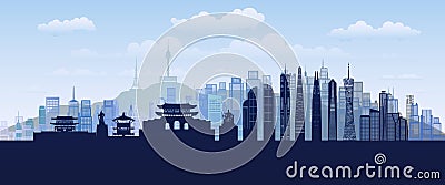 Travel landmarks Korea with architecture background, South Korea Day Anniversary Stock Photo