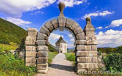 landmarks of Slovenia - Devils tower Stock Photo