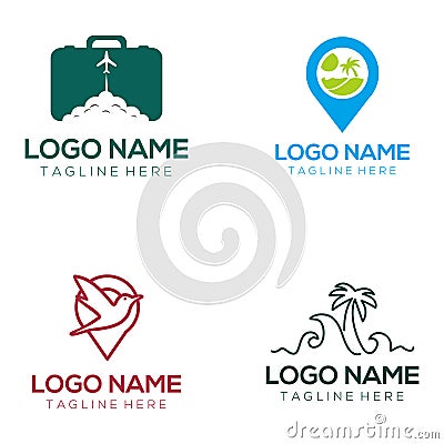 Travel logo and icon design Vector Illustration