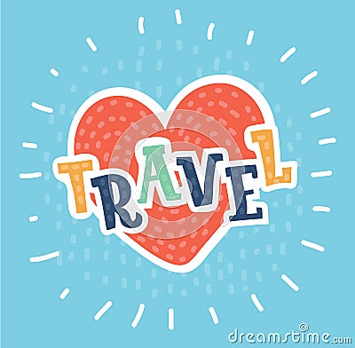 Travel Love Design Template Vector Illustration