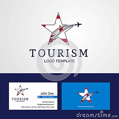 Travel Northern Cyprus flag Creative Star Logo and Business card Vector Illustration