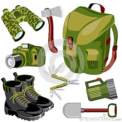 Travel objects Vector Illustration