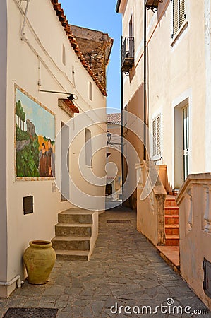 Tourism in San Nicola Arcella, a small town in the Calabria region Editorial Stock Photo