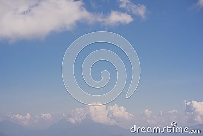 panorama view layer of mountain and cloudy sky background Stock Photo