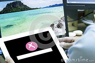 Travel plan - Trip vacation,tourism mockup Stock Photo