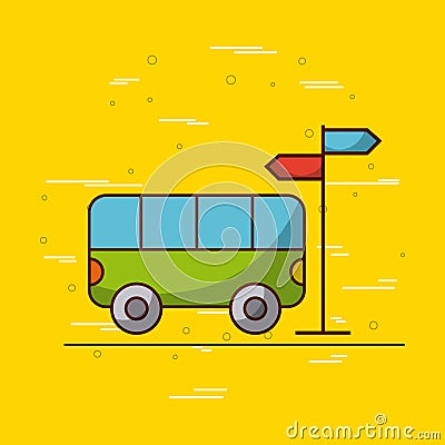 Travel related icons image Vector Illustration