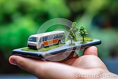map travel phone direction mobile point position gps location navigation. Generative AI. Stock Photo