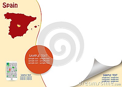 Travel Spain tourism template concept vector Vector Illustration