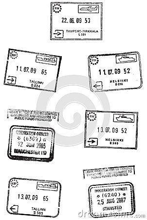 Travel Stamps Vector Illustration