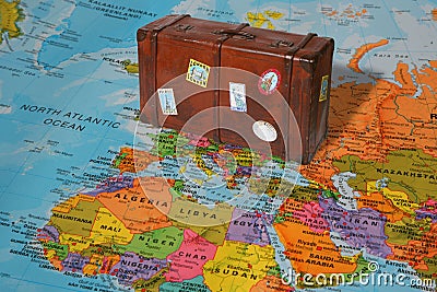 Travel suitcase Stock Photo