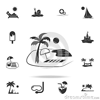 travel and summer beach vacation relax icon. Detailed set of beach holidays icons. Premium quality graphic design. One of the coll Stock Photo