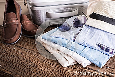 Travel, summer vacation, tourism and objects concept Stock Photo