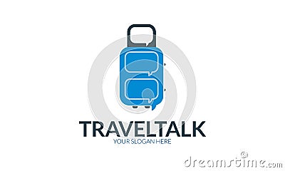 Travel Talk Logo Vector Illustration