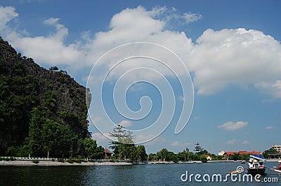 Travel Tam Coc at Hanoi Vietnam Stock Photo