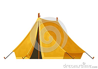 Travel tent camping vector illustration for nature tourism journey adventure Vector Illustration