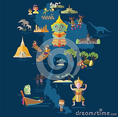 Travel Thailand Vector Illustration