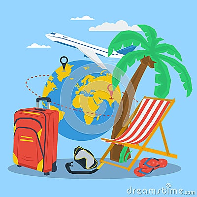 Travel time at summer concept Stock Photo